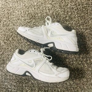 Nike white running shoes